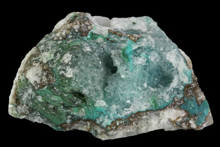 Quartz on Chrysocolla & Malachite - Peru #98087